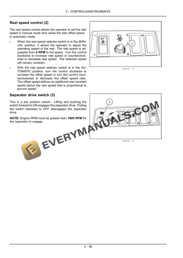 Case Axial-Flow 5130, 6130, 7130 Combine Operator Manual 84414174PRELIM-DRAFT-2
