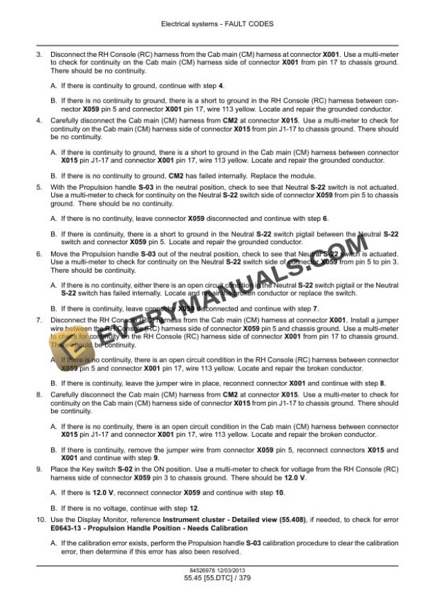 Case Axial-Flow 7120, 8120, 9120 Combine Service Manual 47471651-3