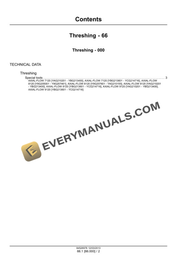 Case Axial-Flow 7120, 8120, 9120 Combine Service Manual 47471654 PDF 6 Case Axial-Flow 7120, 8120, 9120 Combine Service Manual 47471654 PDF - Image 4