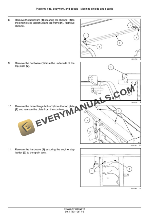 Case Axial-Flow 7120, 8120, 9120 Combine Service Manual 47471656 PDF 6 Case Axial-Flow 7120, 8120, 9120 Combine Service Manual 47471656 PDF - Image 4