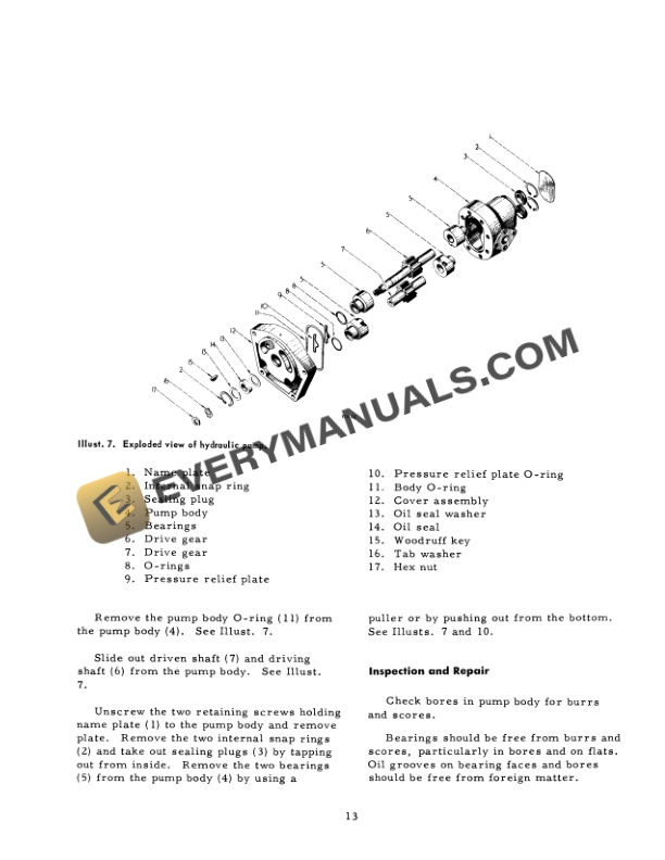 Case B-275 Tractor Hydraulic System Service Manual GSS-1250-3