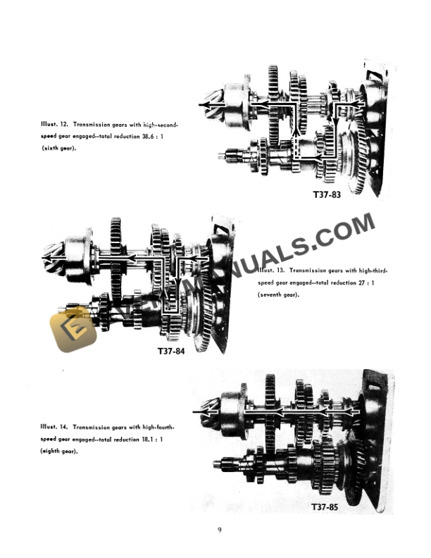 Case B-275 Tractor Transmission Service Manual GSS-1239-3