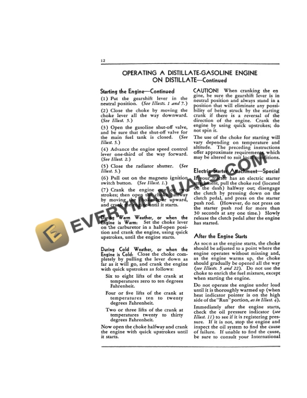 Case B-Series Farmall Tractor Operator Manual 1008034R4-2