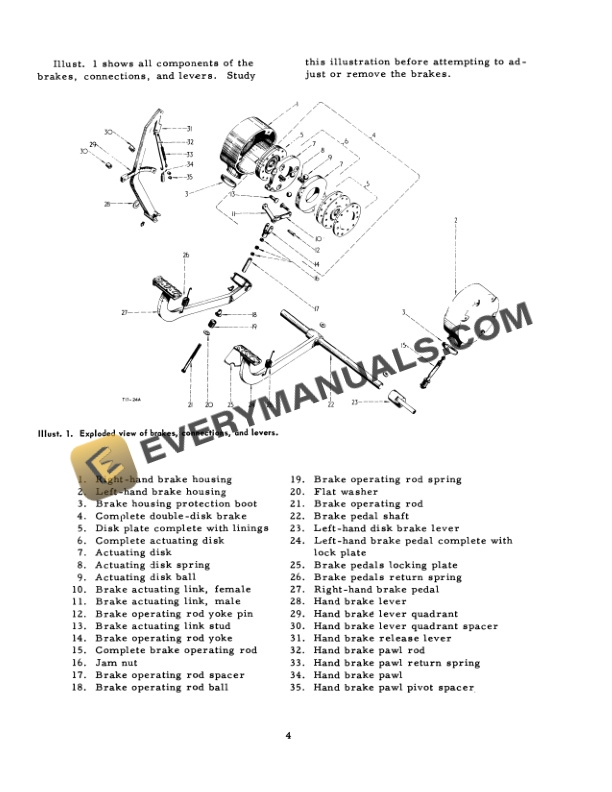 Case B275 Tractor Brake Service Manual GSS-1247-3