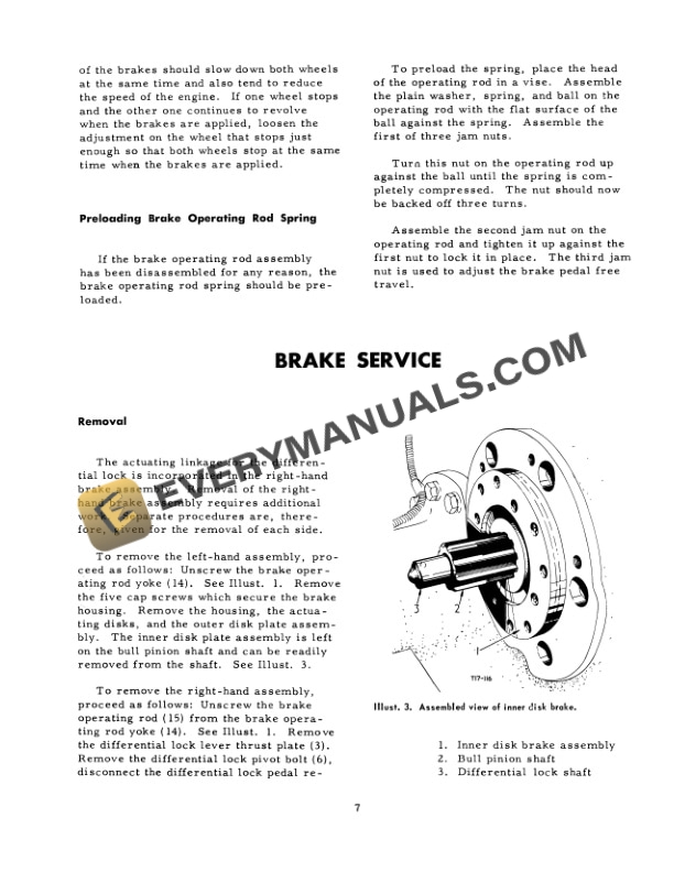 Case B275 Tractor Brake Service Manual GSS-1247-4