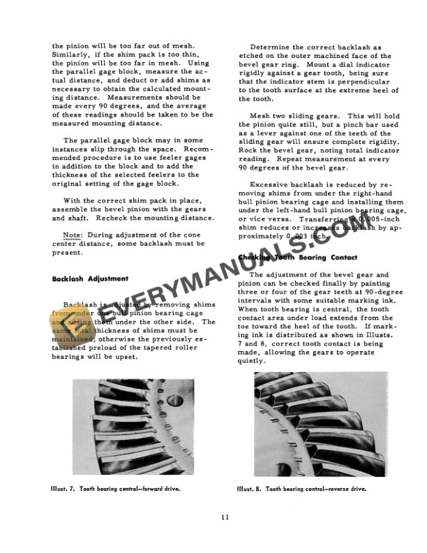 Case B275 Tractor Differential Service Manual GSS-1240-4