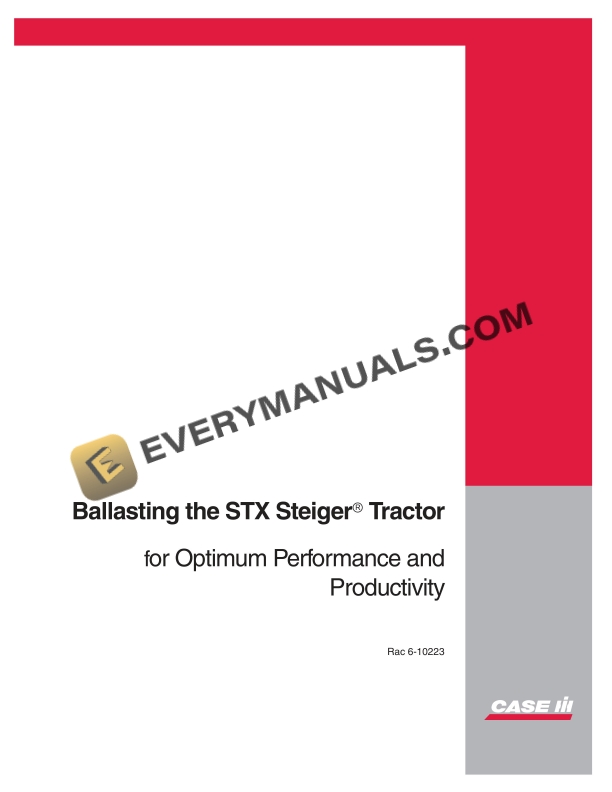 Case Ballasting the STX Steiger Tractor for Optimum Performance and Productivity 6-10223 PDF