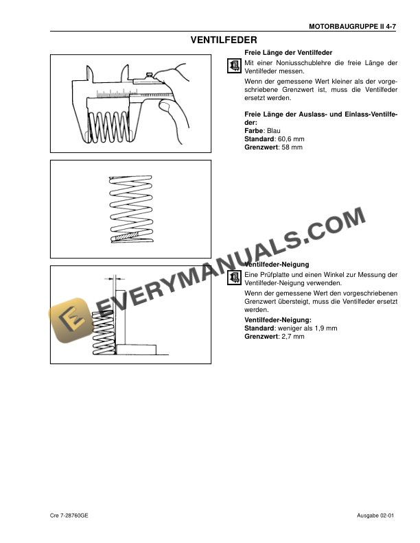Case BB-4BG1T, BB-6BG1T Isuzu Engine Maintenance Instruction 7-28760GE-3