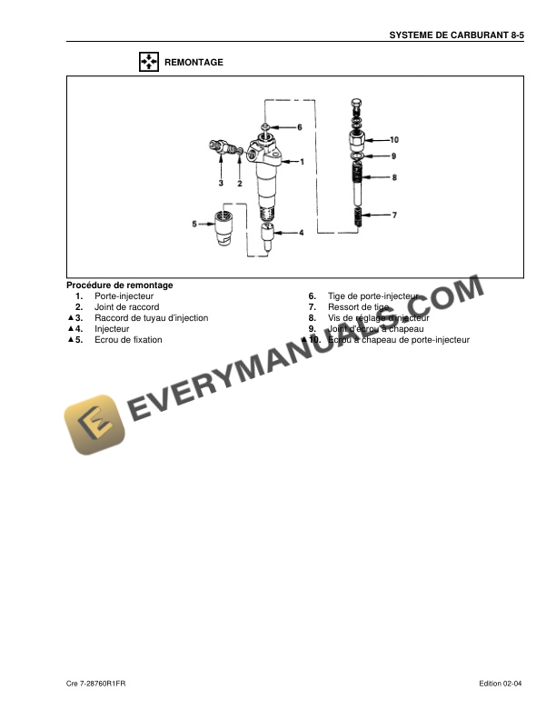 Case BB-4BG1T, BB-6BG1T Isuzu Engine Service Manual 7-28760 FR-5