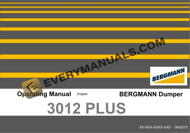 Case Bergman Dumper 3012 Plus Operator Manual PDF