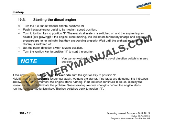 Case Bergman Dumper 3012 Plus Operator Manual-5