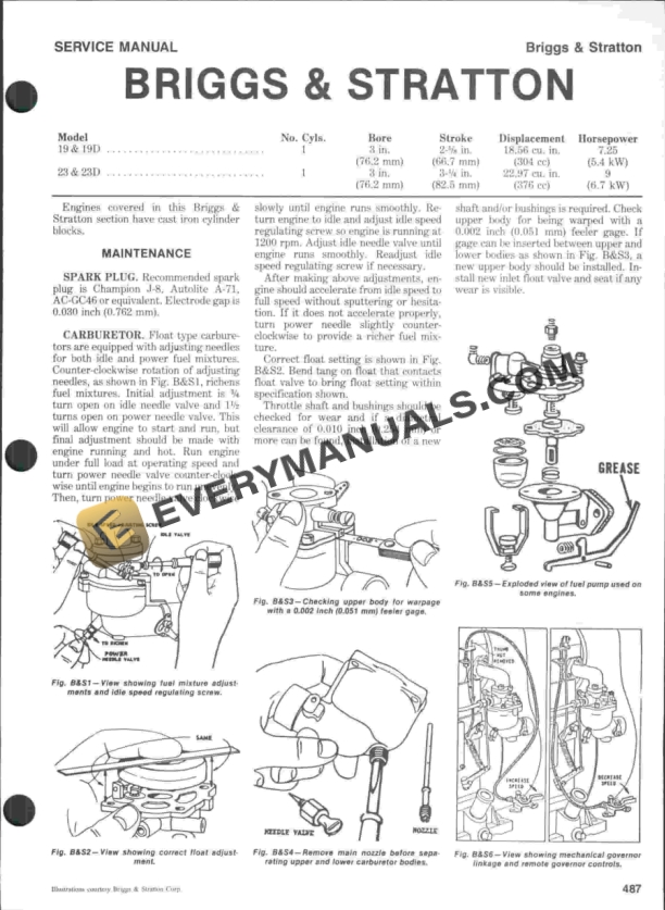 case briggs stratton engine service manual 1