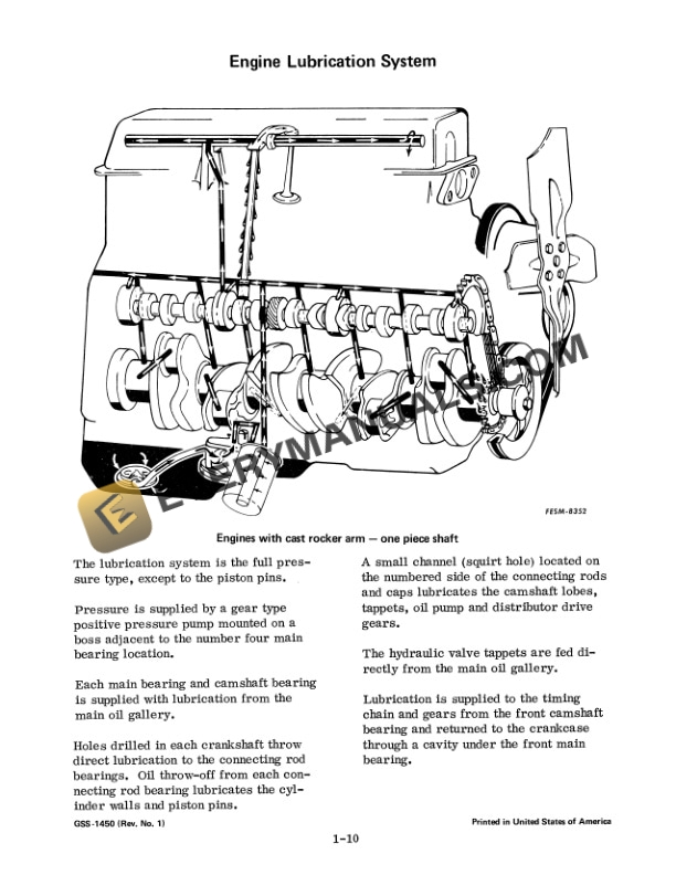 Case C-232, C-258 Gasoline Engine and Fuel System Service Manual GSS-1450-2