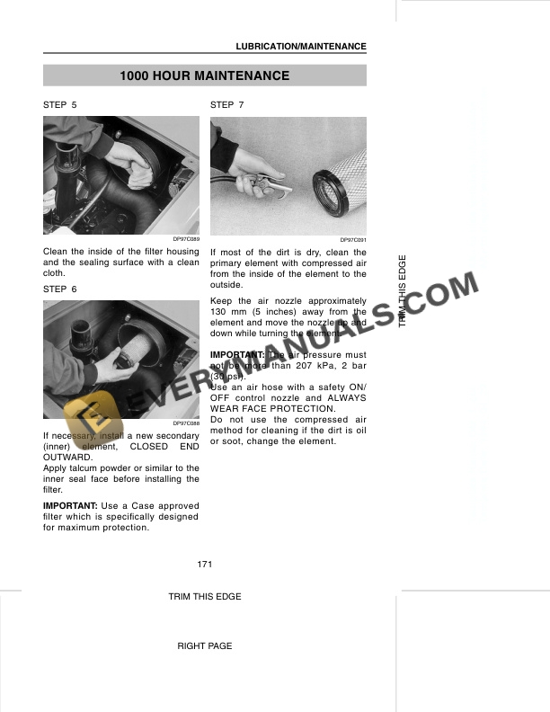 Case C50, C60, C70, C80, C90, C100 Tractor Operator Manual 9-80301-5