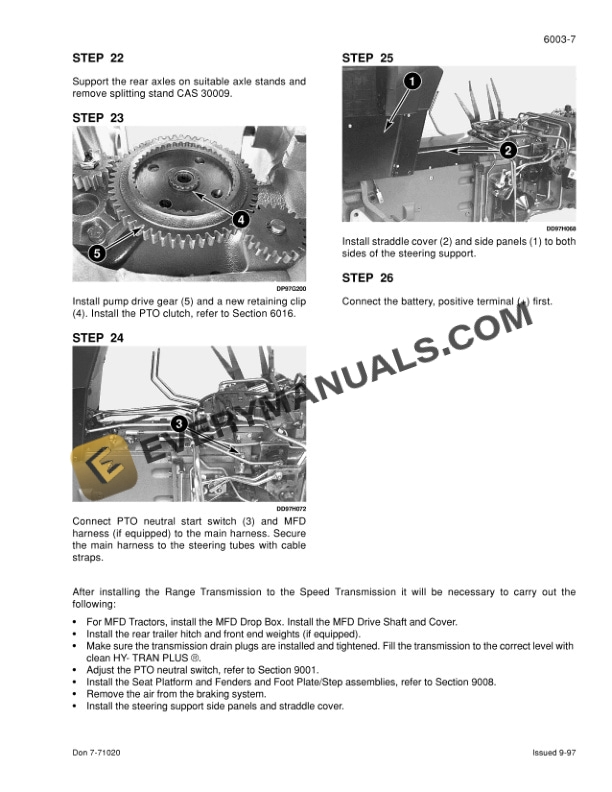 Case C50, C60, C70, C80, C90, C100 Tractor Service Manual 7-70900-3