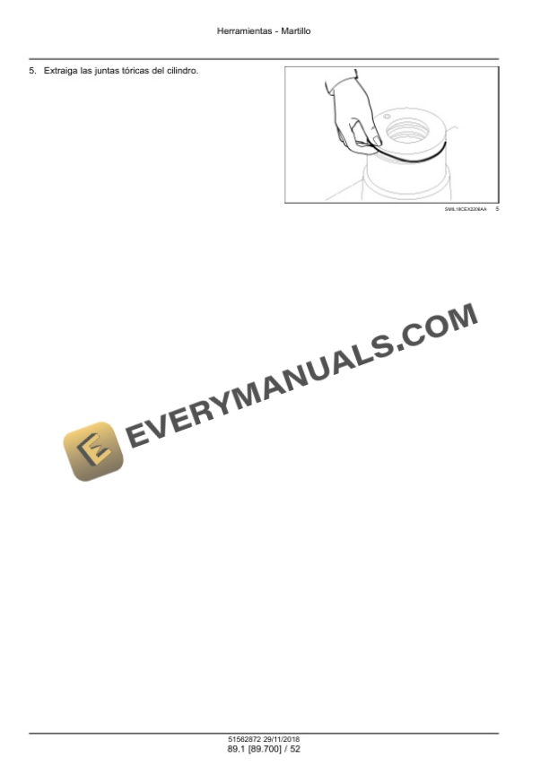 Case CB 150S Hydraulic Hammer Service Manual 51562872 ES-5