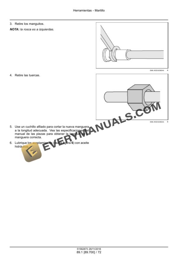 Case CB 240S, CB 290S, CB 370S Hydraulic Hammer Service Manual 51562873 ES-5