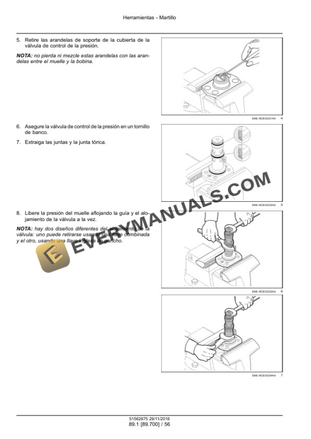 Case CB 470S, CB 570S, CB 800S Hydraulic Hammer Service Manual 51562875 ES-4