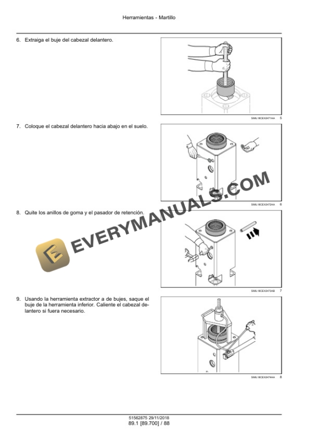Case CB 470S, CB 570S, CB 800S Hydraulic Hammer Service Manual 51562875 ES-5