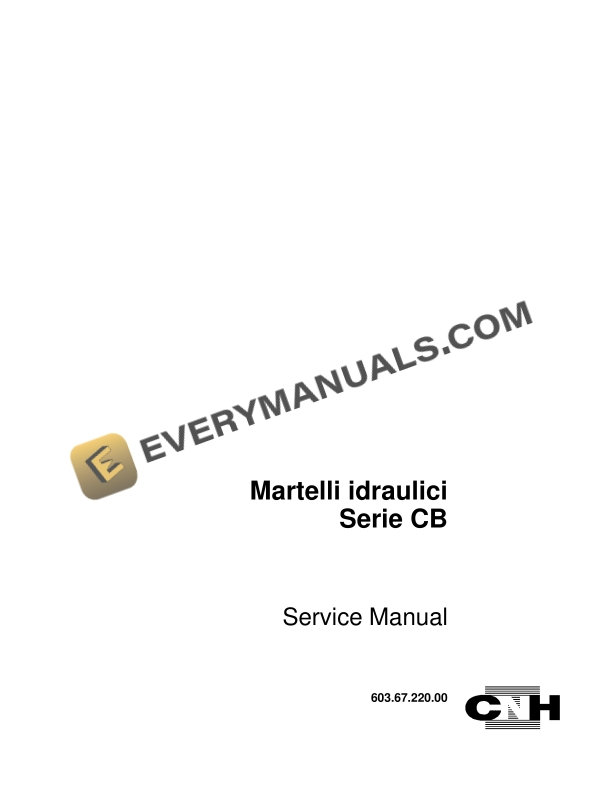 Case CB Series Hydraulic Hammer Service Manual 6036722000 IT PDF