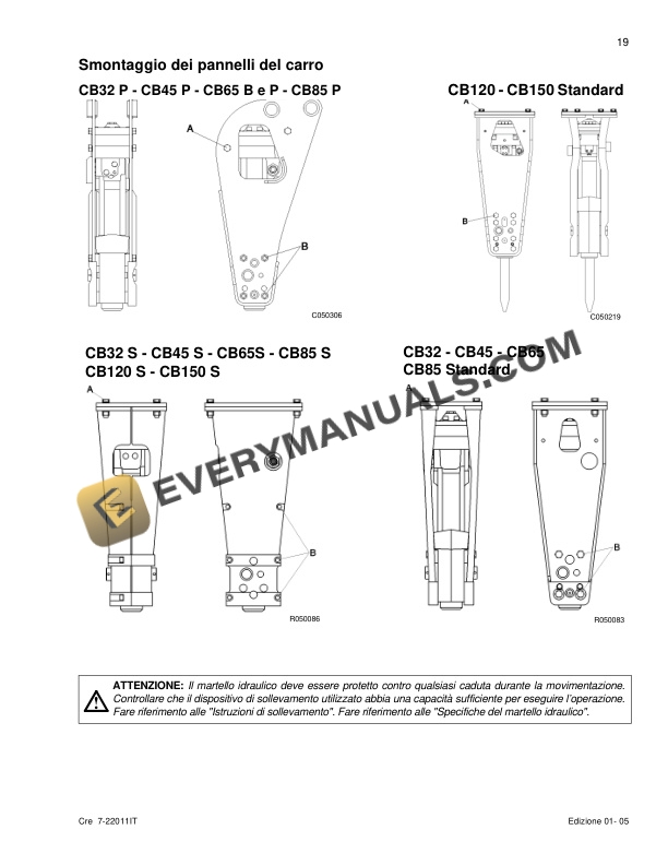 Case CB Series Hydraulic Hammer Service Manual 6036722000 IT-2