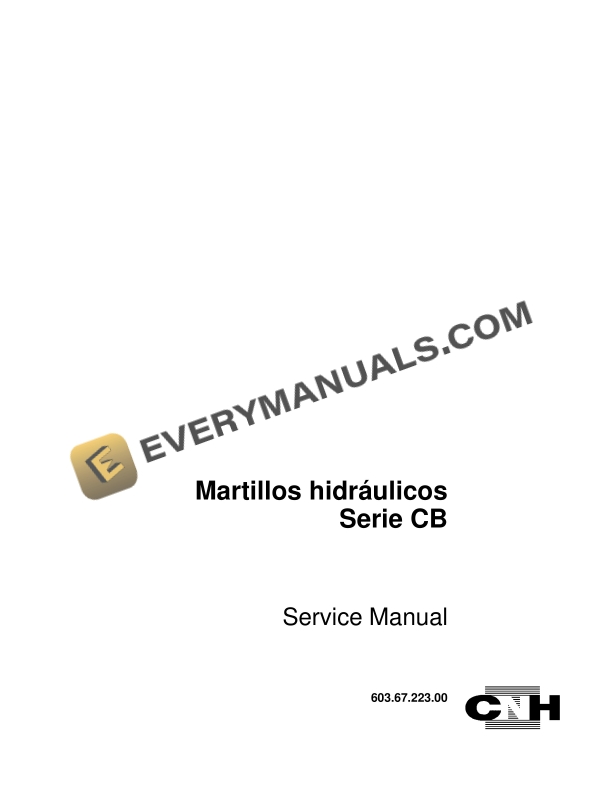 Case CB Series Hydraulic Hammer Service Manual 6036722300 ES PDF