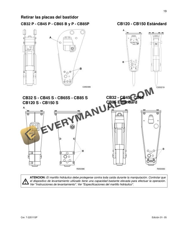 Case CB Series Hydraulic Hammer Service Manual 6036722300 ES-2