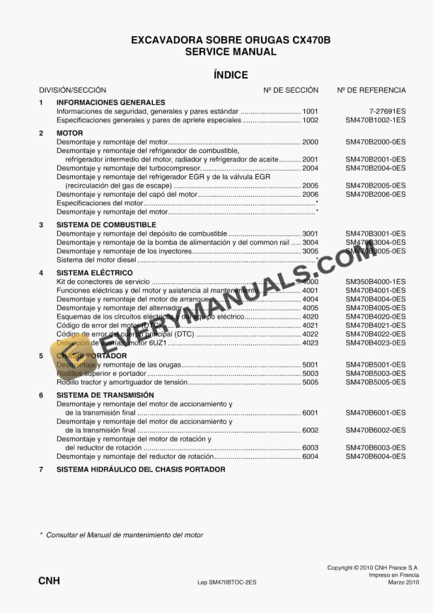 case cb470b tracked excavator service manual 7 27961es 1