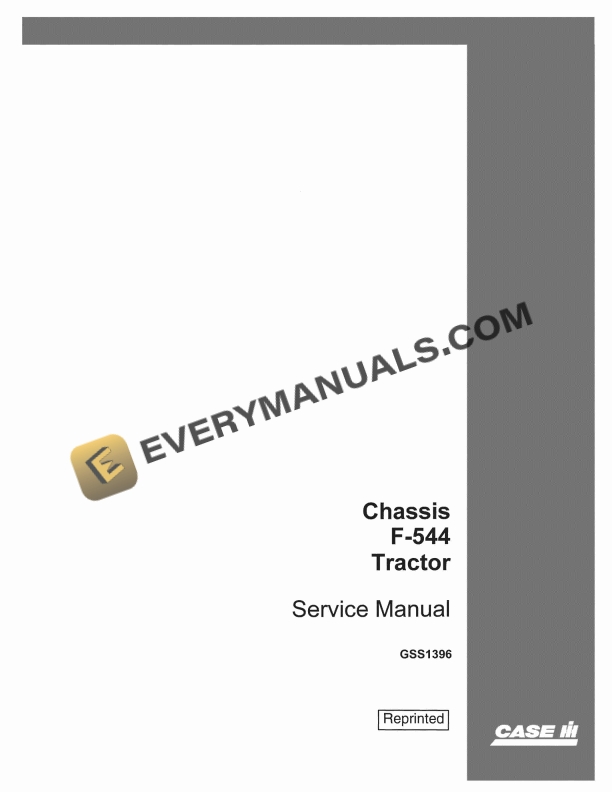 case chassis f 544 tractor service manual gss1396 1