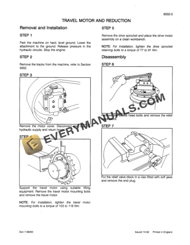 Case CK25, CK28 Crawler Excavator Service Manual 7-37912GB-3