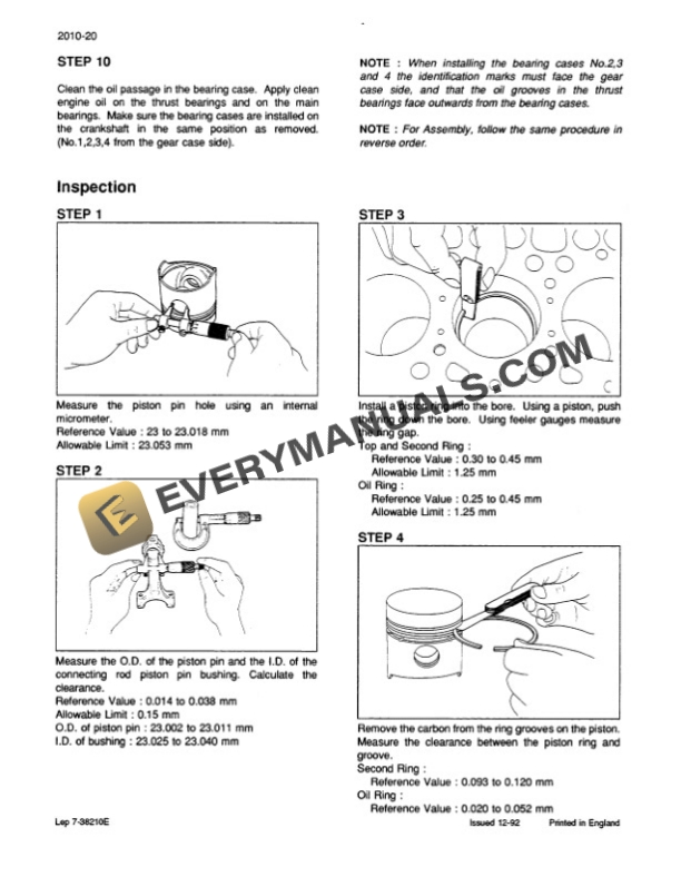 Case CK36, CK50 Excavator Service Manual 7-38181GB-2