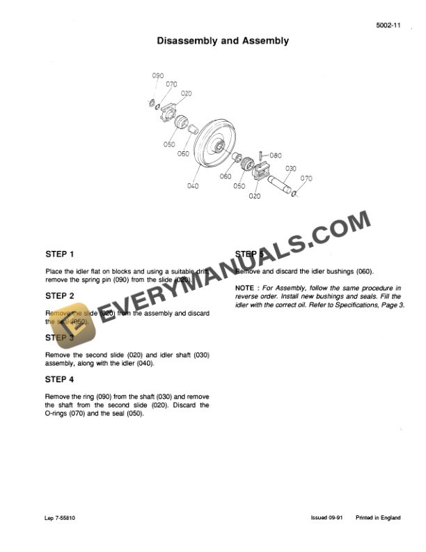 Case CK62 Crawler Excavator Service Manual 7-55731-3