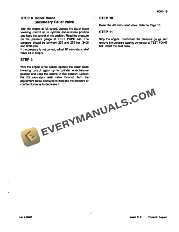 Case CK62 Crawler Excavator Service Manual 7-55731-4