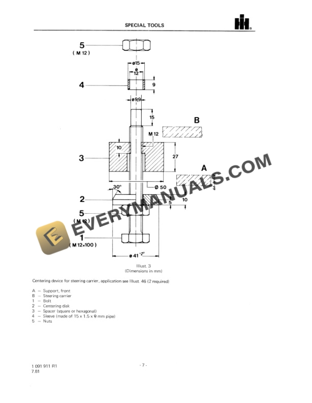 Case Contral Center for XL Series Diesel Tractor Service Manual 1091911R1-2