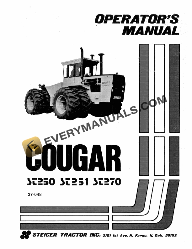 case cougar st250 st251 st270 operator manual 37 048 1