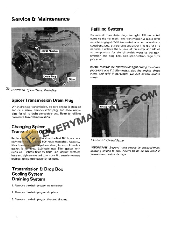 Case Cougar ST250, ST251, ST270 Operator Manual 37-048-4