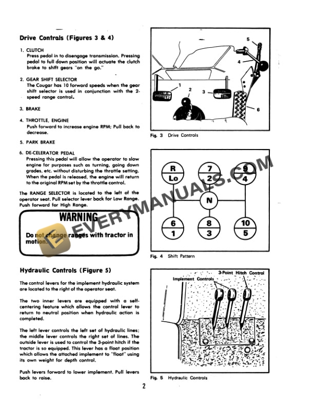 Case Cougar Tiger Tractor Operator Manual 37-002-2