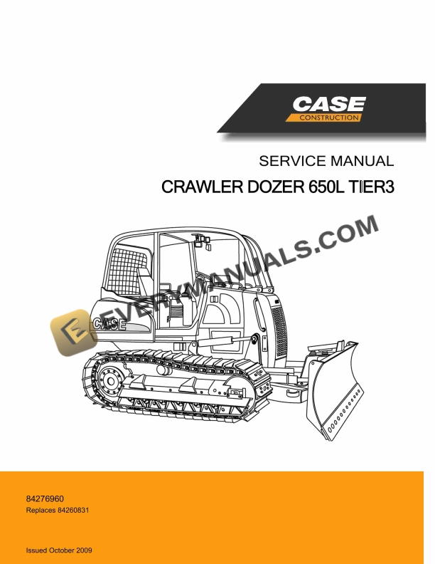 case crawler dozer 650l tier 3 service manual 84276960 1