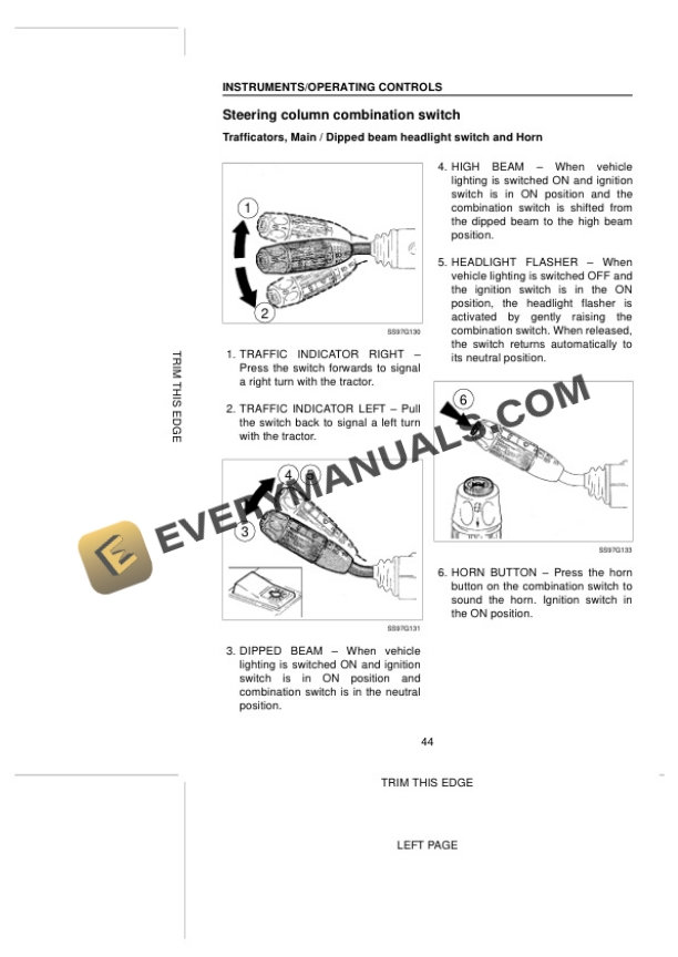 Case CS110, CS120, CS130, CS150 High-Tech Tractor Operator Manual 6-21220-2