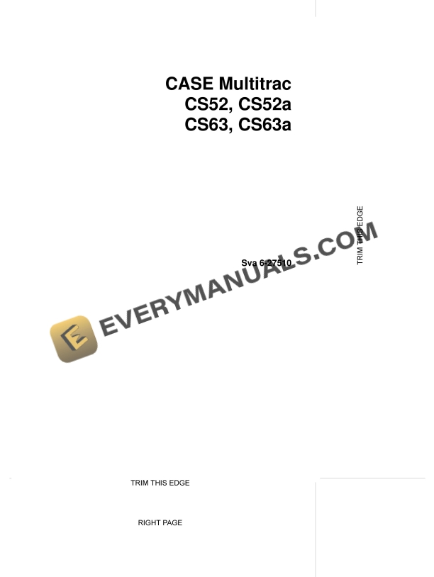 Case CS52, CS52a, CS63, CS63a Multitrac Operator Manual 6-27510 PDF 3 Case CS52, CS52a, CS63, CS63a Multitrac Operator Manual 6-27510 PDF