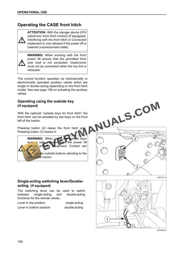 Case CS85 Pro, CS95 Pro, CS105 Pro Tractor Operator Manual 84410118-4