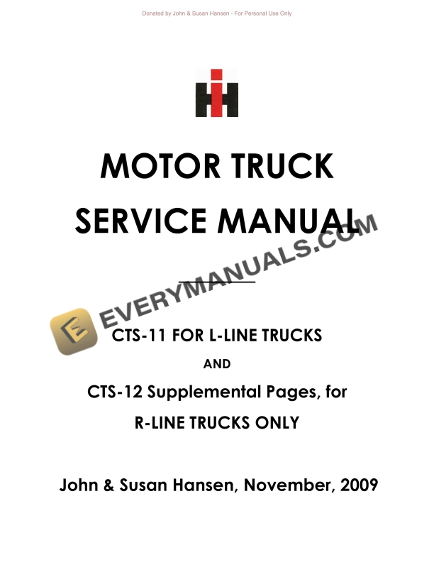 case cts 11 for l line truck and cts service manual 1