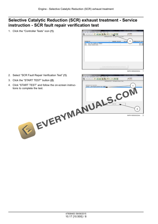 Case Cursor 11 Tier 4B (Final) and Stage IV Engine Service Manual 47608463-5