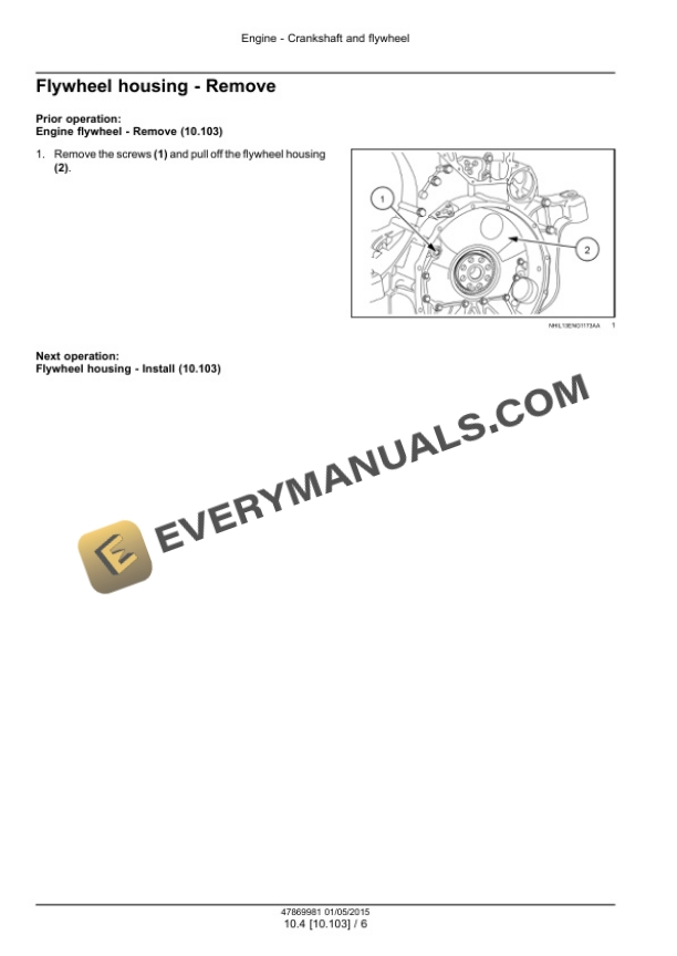 Case Cursor 13 Single Stage Turbocharger Tier 4B (Final) and Stage IV Engine Service Manual 47869981-2