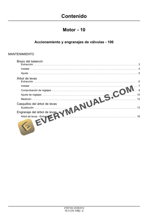 Case Cursor 13 Single Stage Turbocharger Tier 4B (Final) Motor Service Manual 47607304 ES-2
