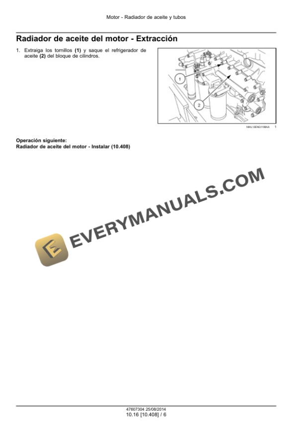Case Cursor 13 Single Stage Turbocharger Tier 4B (Final) Motor Service Manual 47607304 ES-5