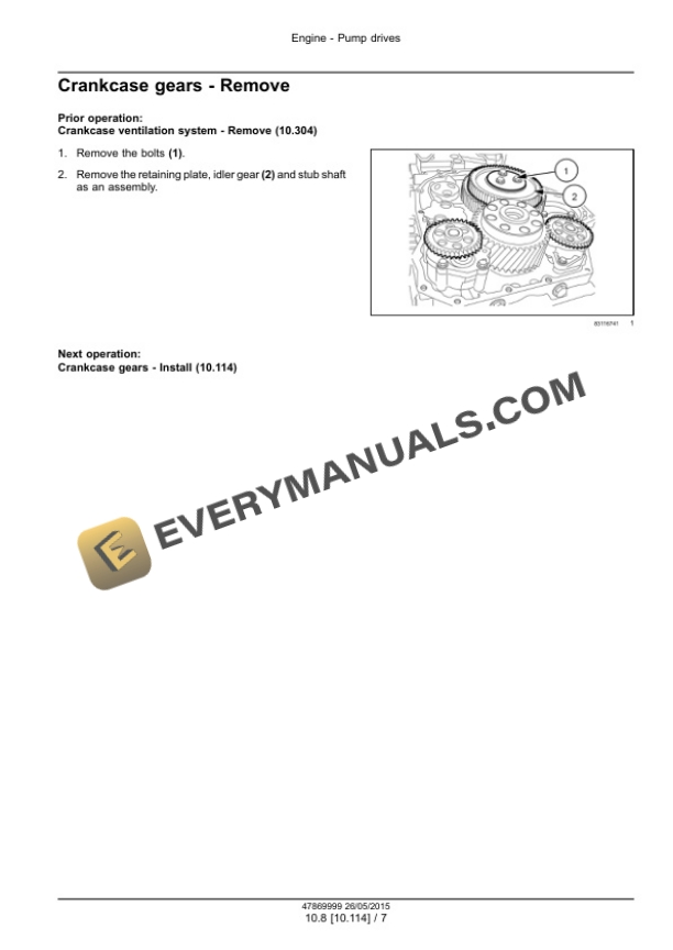 Case Cursor 13 Two Stage Turbocharger Tier 4B (Final) and Stage IV Engine Service Manual 47869999-3
