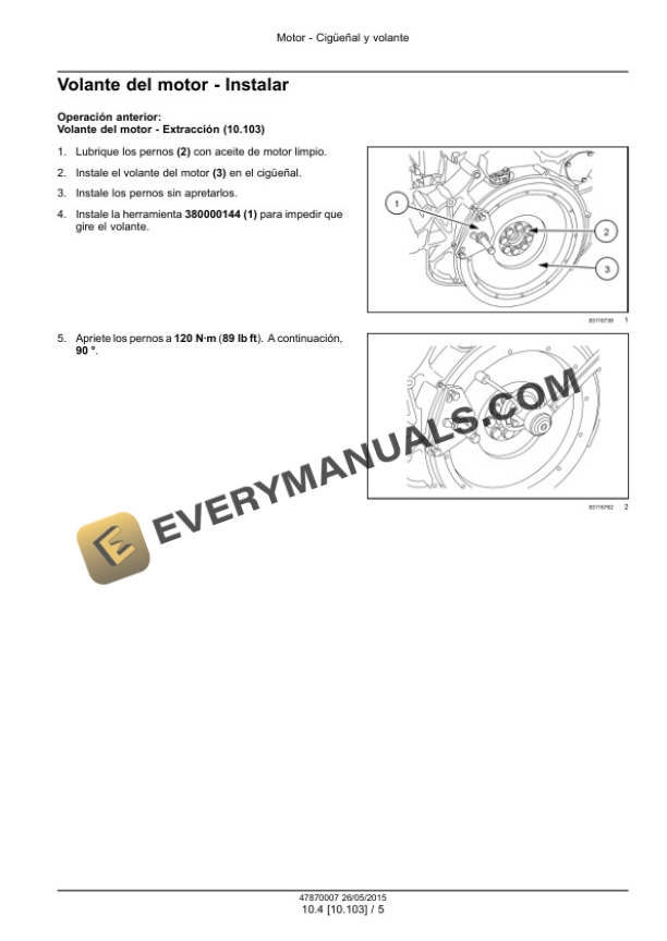 Case Cursor 13 Two Stage Turbocharger Tier 4B (Final) and Stage IV Engine Service Manual 47870007 ES-2