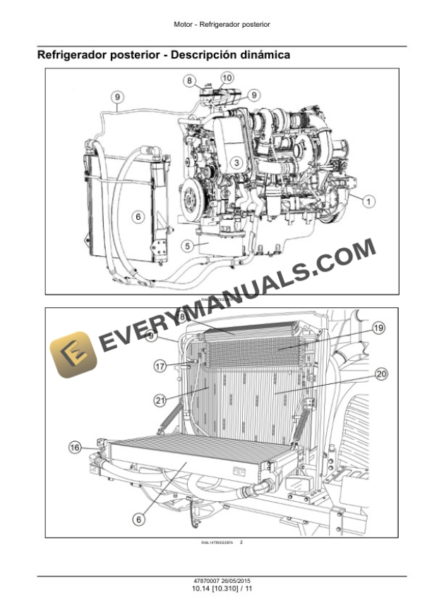 Case Cursor 13 Two Stage Turbocharger Tier 4B (Final) and Stage IV Engine Service Manual 47870007 ES-4