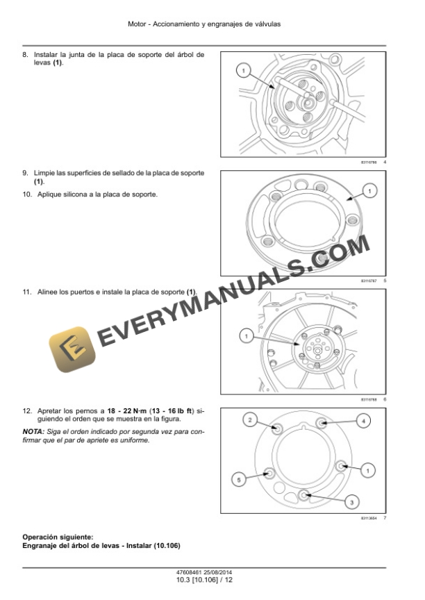 Case Cursor 13 Two Stage Turbocharger Tier 4B (Final) Motor Service Manual 47608461 ES-2
